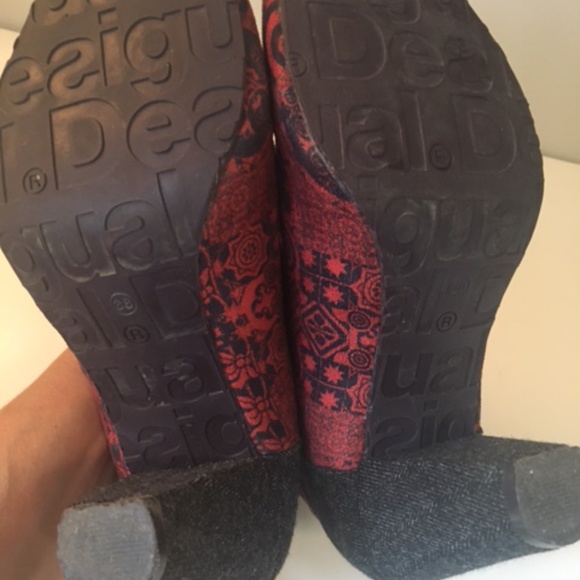 Textured heeled Desigual Ankle Boots size 38 - Picture 8 of 13